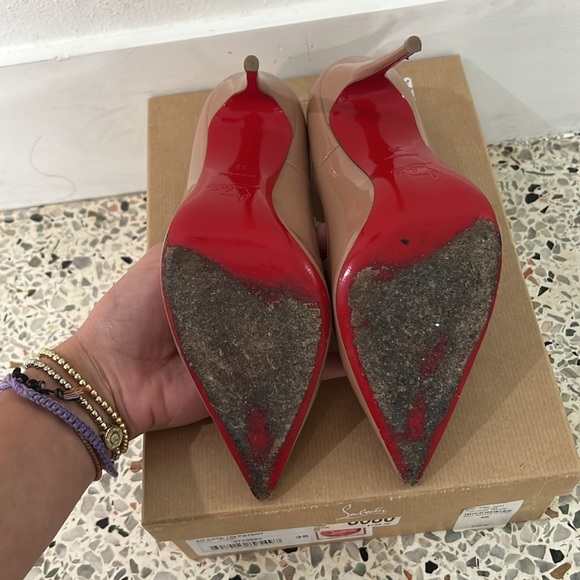 Christina Louboutin Kate 120 Patent Leather Heel - Picture 3 of 7